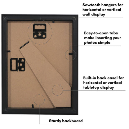 Picture Frame | Gallery Style | With Mat | Protective Glass | Wall Art Display