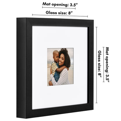 Picture Frame | Gallery Style | With Mat | Protective Glass | Wall Art Display