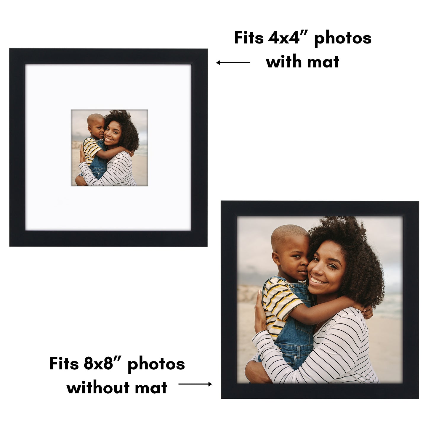 Picture Frame | Gallery Style | With Mat | Protective Glass | Wall Art Display