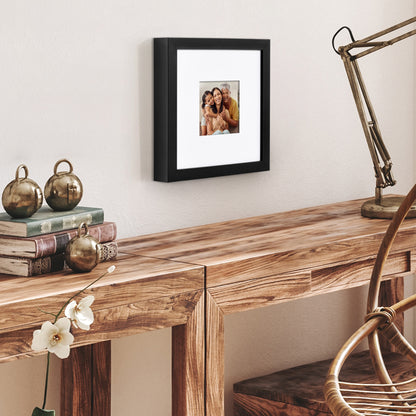 Picture Frame | Gallery Style | With Mat | Protective Glass | Wall Art Display