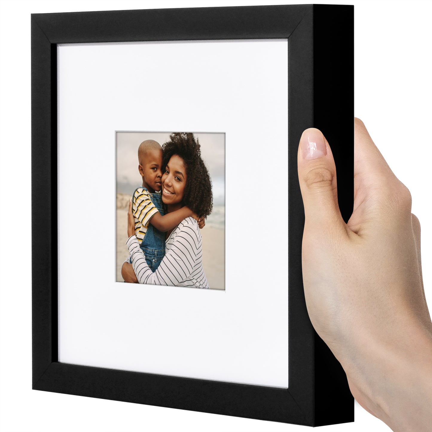 Picture Frame | Gallery Style | With Mat | Protective Glass | Wall Art Display