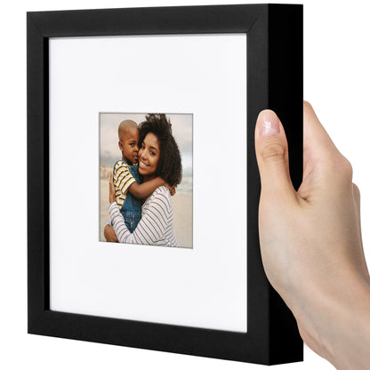 Picture Frame | Gallery Style | With Mat | Protective Glass | Wall Art Display