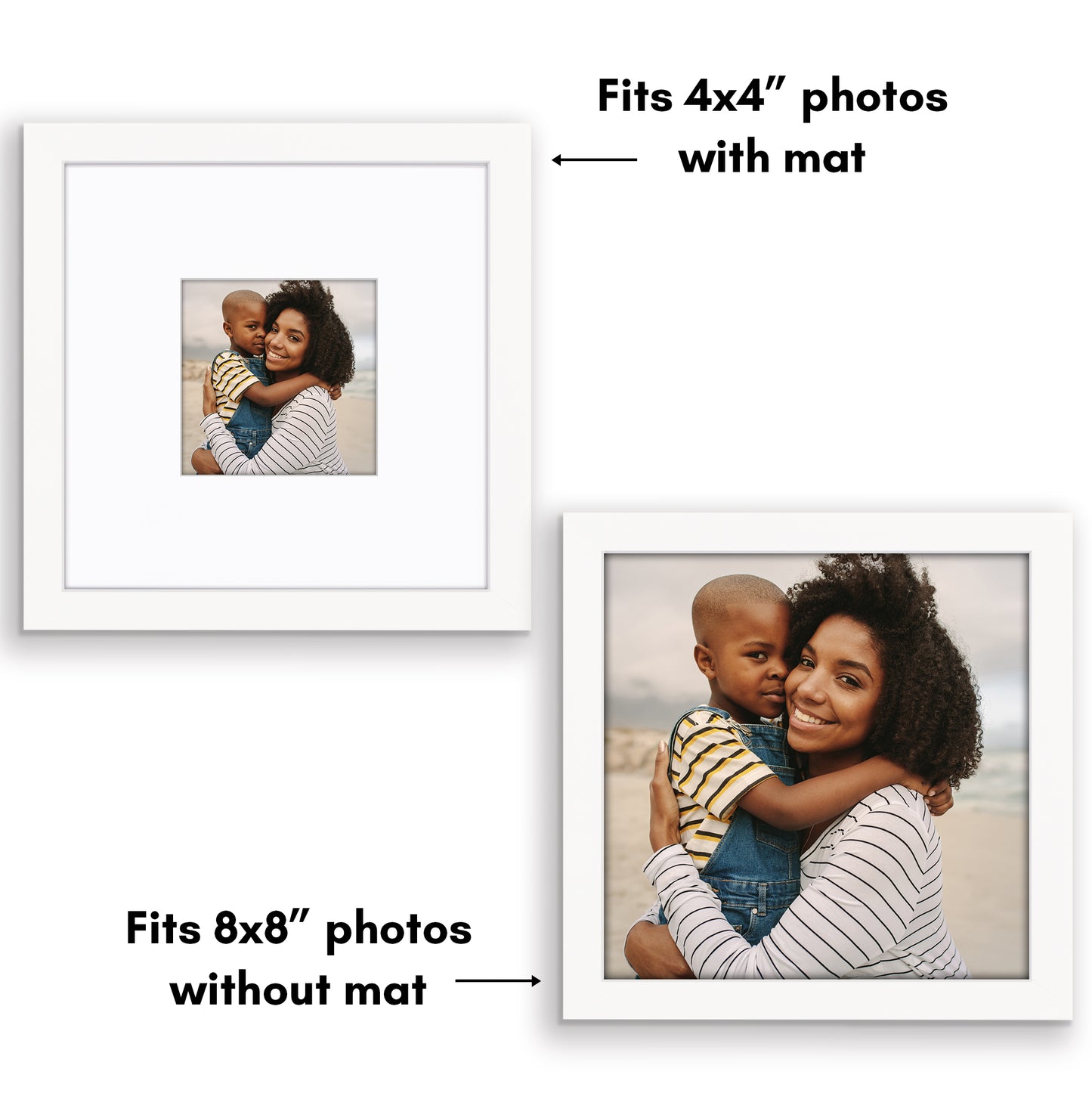 Picture Frame | Gallery Style | With Mat | Protective Glass | Wall Art Display