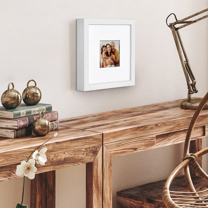 Picture Frame | Gallery Style | With Mat | Protective Glass | Wall Art Display