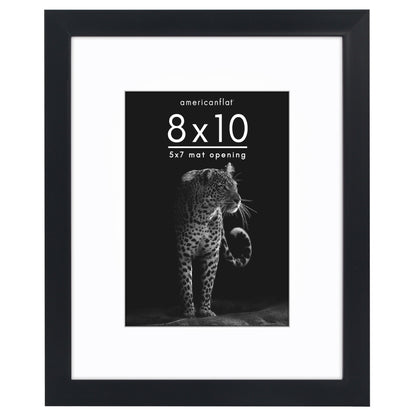 Picture Frame | Gallery Style | With Mat | Protective Glass | Wall Art Display