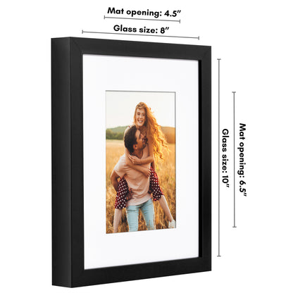 Picture Frame | Gallery Style | With Mat | Protective Glass | Wall Art Display