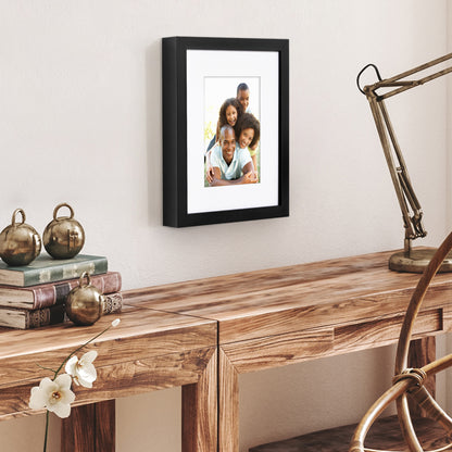 Picture Frame | Gallery Style | With Mat | Protective Glass | Wall Art Display