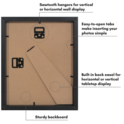 Picture Frame | Gallery Style | With Mat | Protective Glass | Wall Art Display