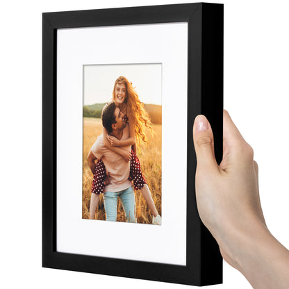 Picture Frame | Gallery Style | With Mat | Protective Glass | Wall Art Display