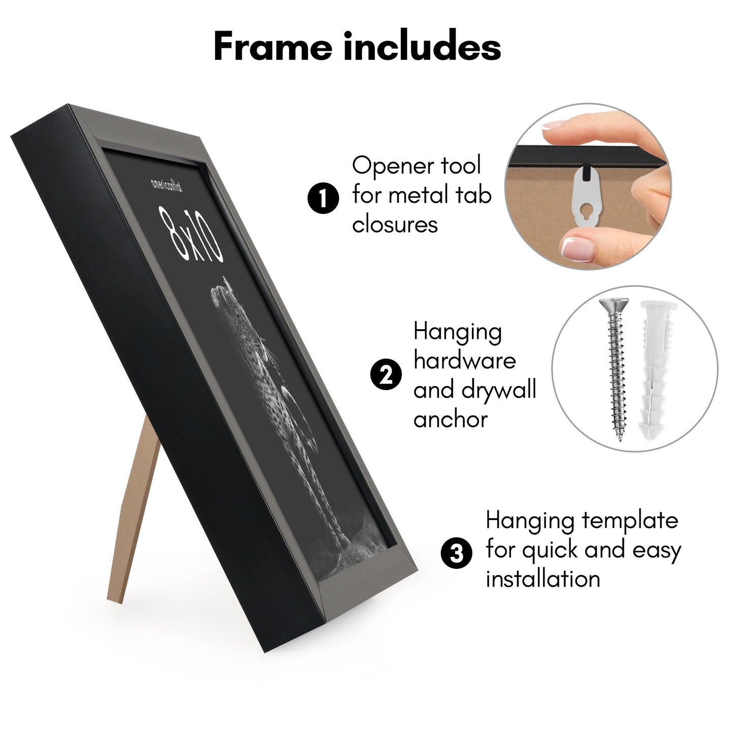 Deep Molding Picture Frame | Americanflat | No Mat | Modern - Premium Quality