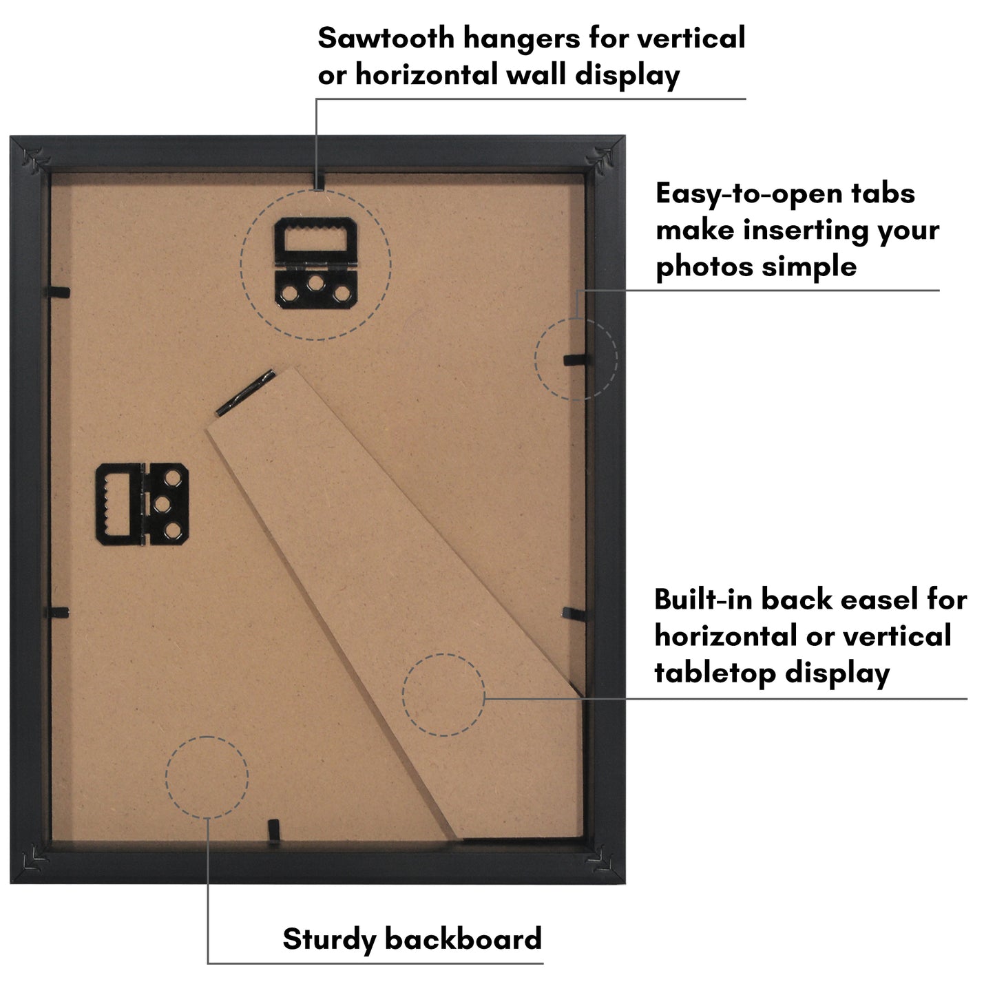 Deep Molding Picture Frame | Americanflat | No Mat | Modern - Premium Quality