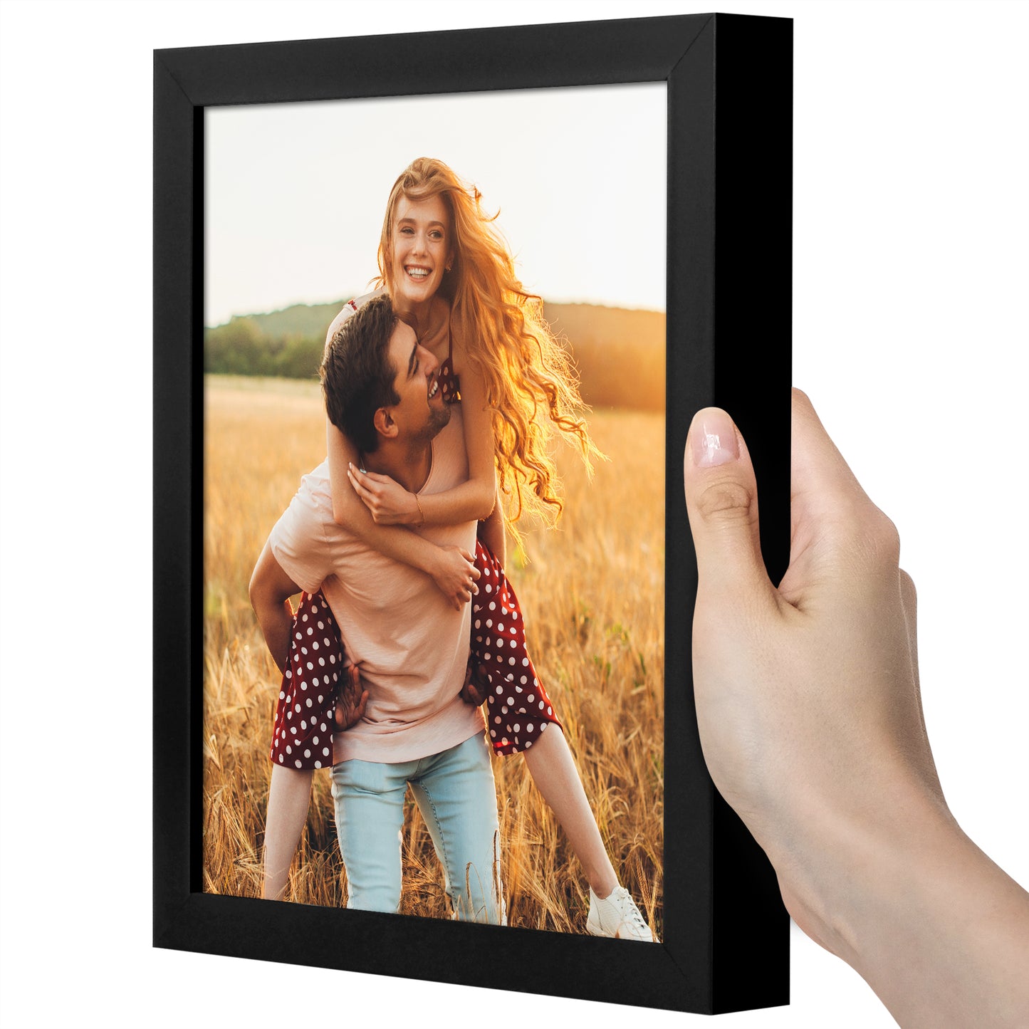 Deep Molding Picture Frame | Americanflat | No Mat | Modern - Premium Quality