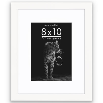 Picture Frame | Gallery Style | With Mat | Protective Glass | Wall Art Display