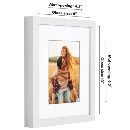Picture Frame | Gallery Style | With Mat | Protective Glass | Wall Art Display