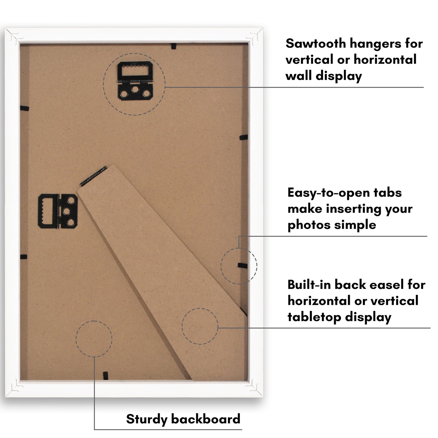 Picture Frame | Gallery Style | Secure Artwork and Photos | Wall Art Decor