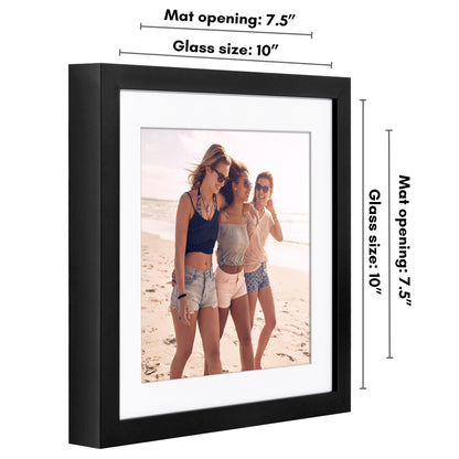 Picture Frame | Gallery Style | With Mat | Protective Glass | Wall Art Display