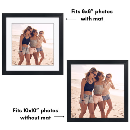 Picture Frame | Gallery Style | With Mat | Protective Glass | Wall Art Display