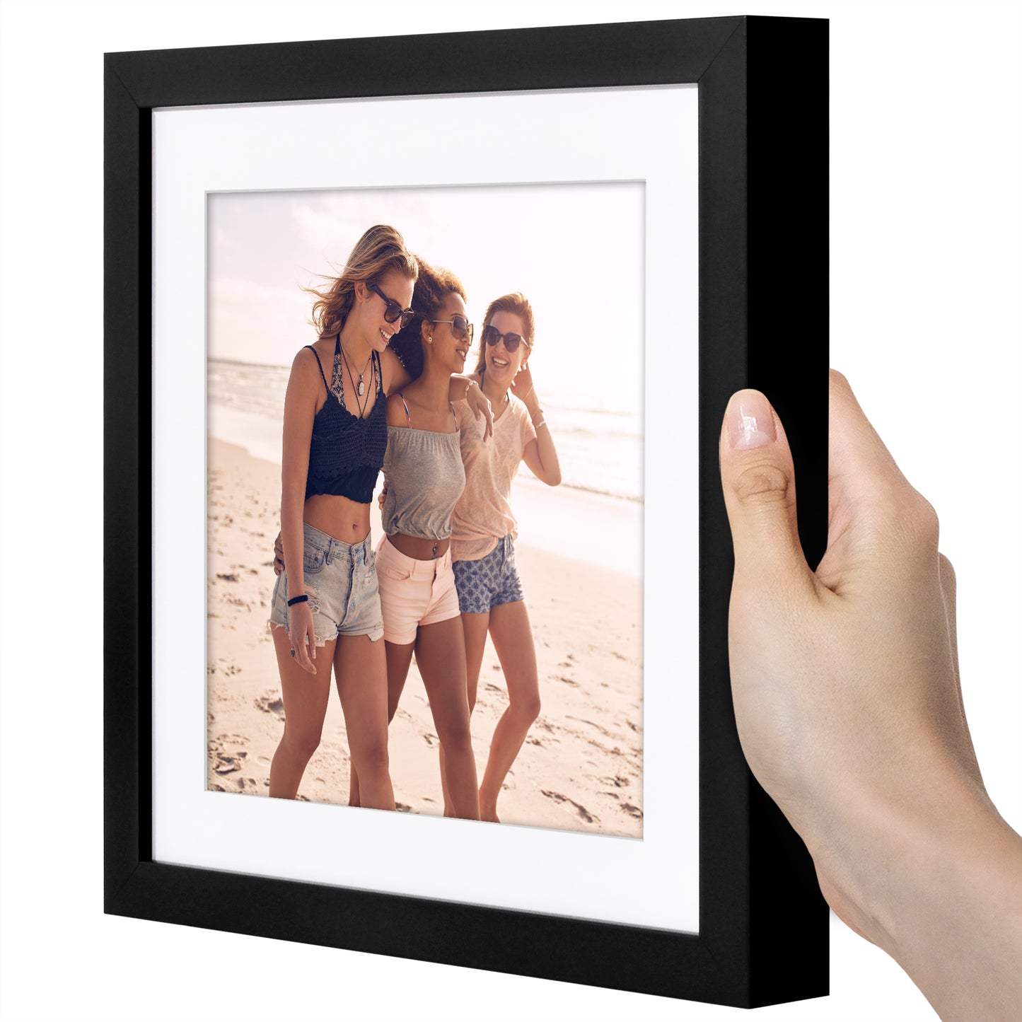 Picture Frame | Gallery Style | With Mat | Protective Glass | Wall Art Display