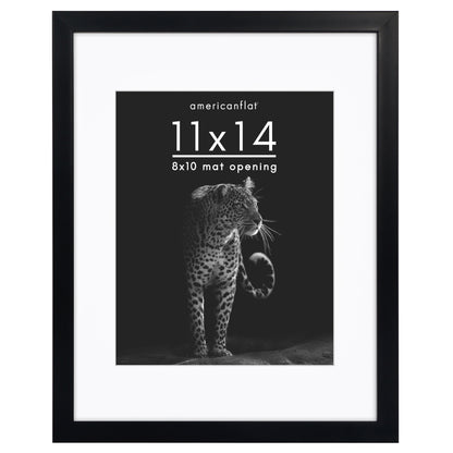 Picture Frame | Gallery Style | With Mat | Protective Glass | Wall Art Display