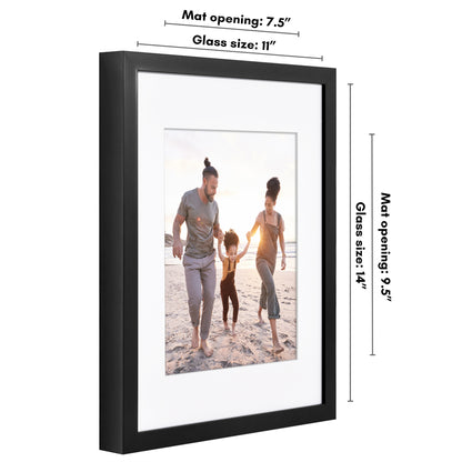 Picture Frame | Gallery Style | With Mat | Protective Glass | Wall Art Display