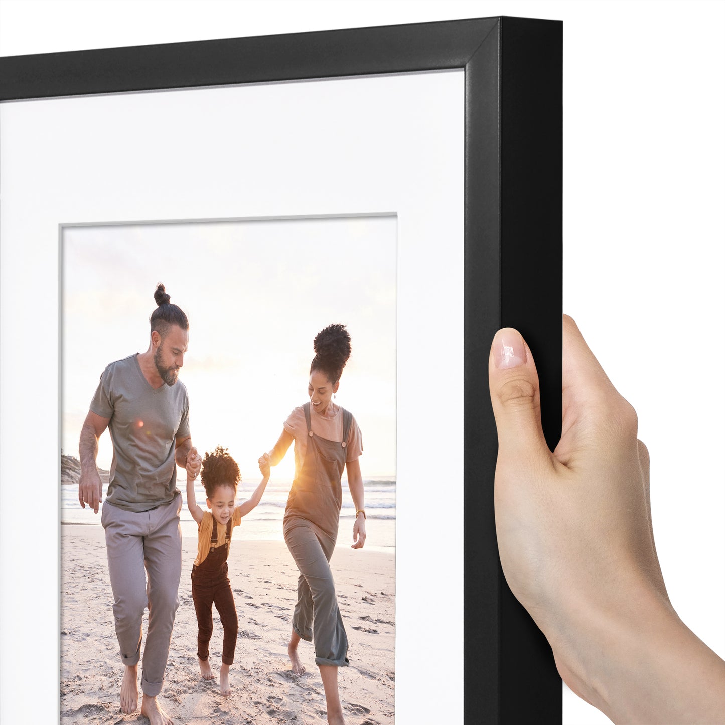 Picture Frame | Gallery Style | With Mat | Protective Glass | Wall Art Display