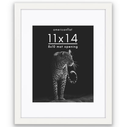 Picture Frame | Gallery Style | With Mat | Protective Glass | Wall Art Display