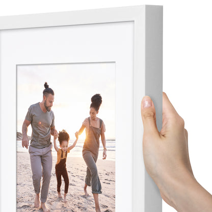 Picture Frame | Gallery Style | With Mat | Protective Glass | Wall Art Display