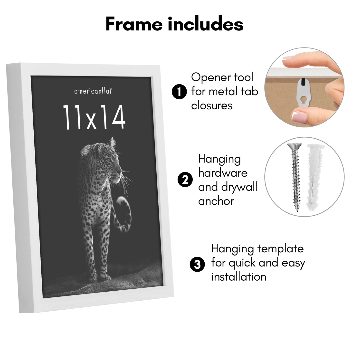 Picture Frame | Gallery Style | Secure Artwork and Photos | Wall Art Decor