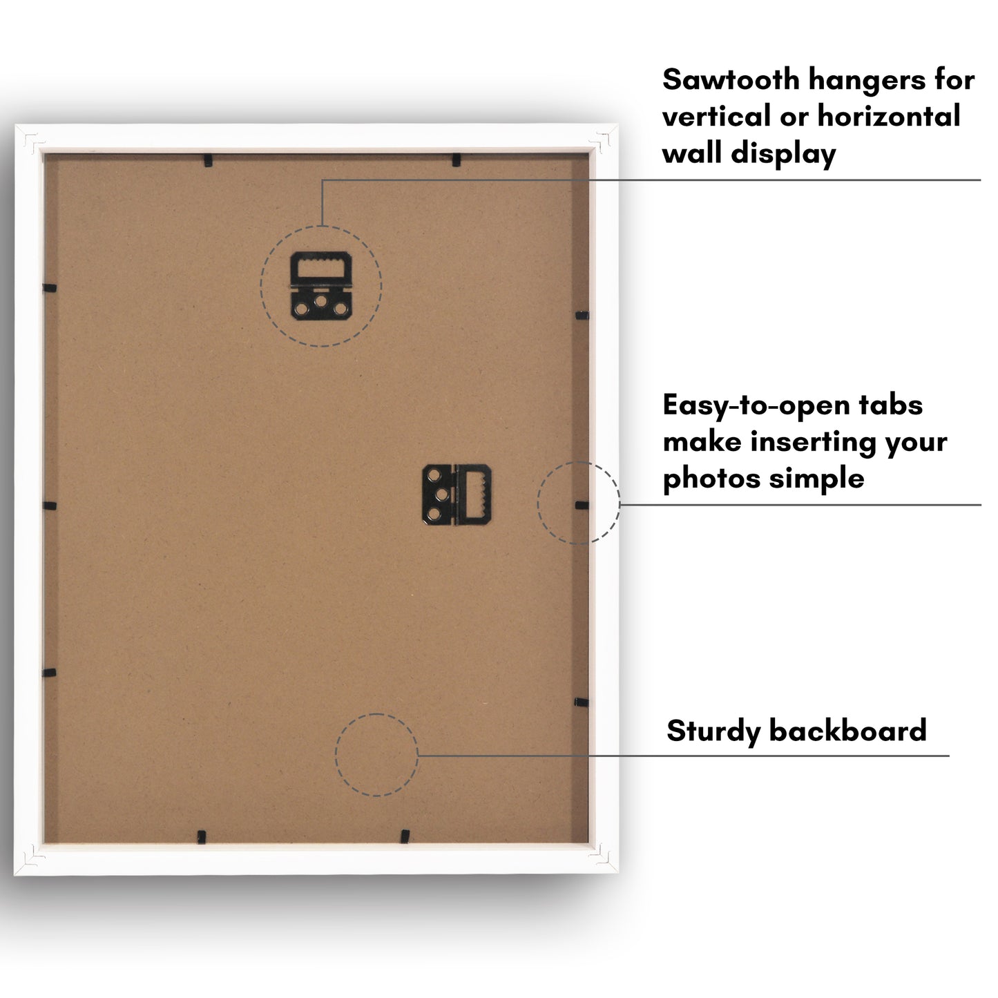 Picture Frame | Gallery Style | Secure Artwork and Photos | Wall Art Decor