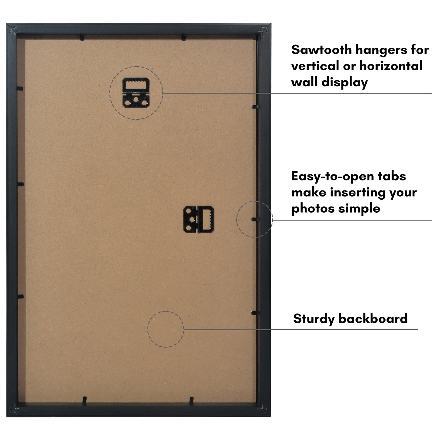Deep Molding Picture Frame | Americanflat | No Mat | Modern - Premium Quality