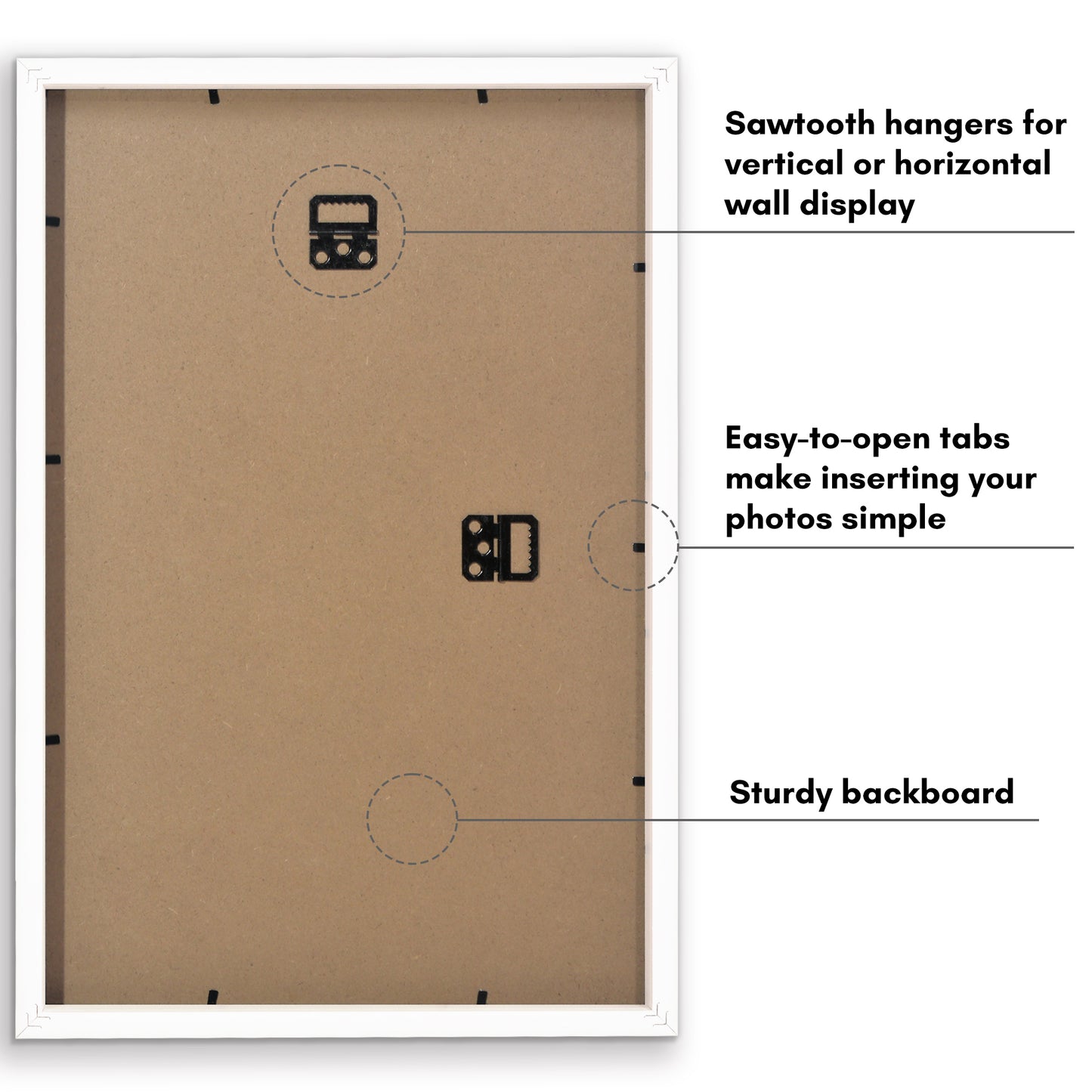 Picture Frame | Gallery Style | Secure Artwork and Photos | Wall Art Decor
