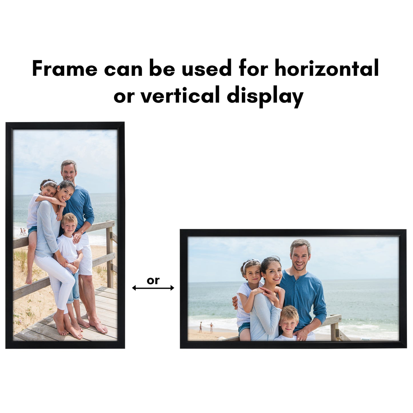 Deep Molding Picture Frame | Americanflat | No Mat | Modern - Premium Quality