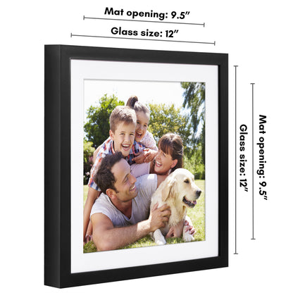 Picture Frame | Gallery Style | With Mat | Protective Glass | Wall Art Display