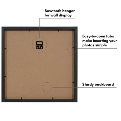 Picture Frame | Gallery Style | With Mat | Protective Glass | Wall Art Display