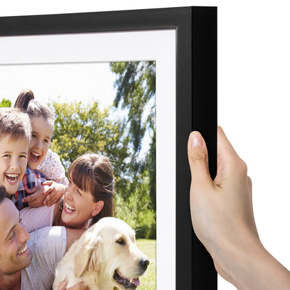 Picture Frame | Gallery Style | With Mat | Protective Glass | Wall Art Display