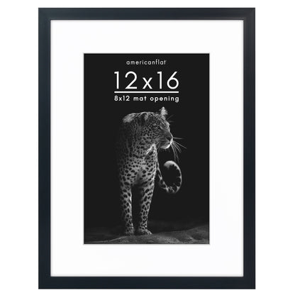 Picture Frame | Gallery Style | With Mat | Protective Glass | Wall Art Display