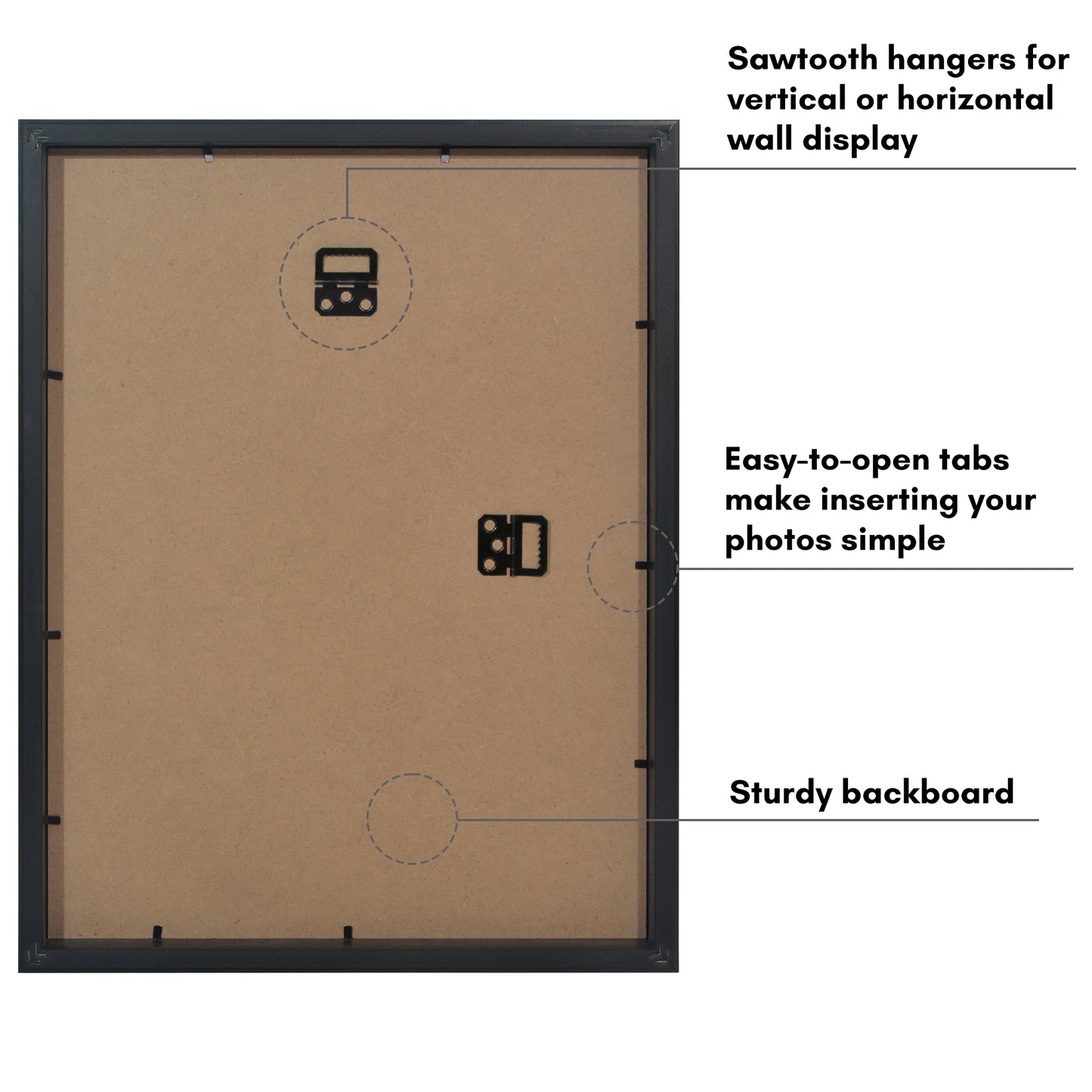 Picture Frame | Gallery Style | With Mat | Protective Glass | Wall Art Display