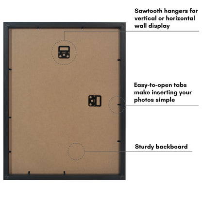 Picture Frame | Gallery Style | With Mat | Protective Glass | Wall Art Display