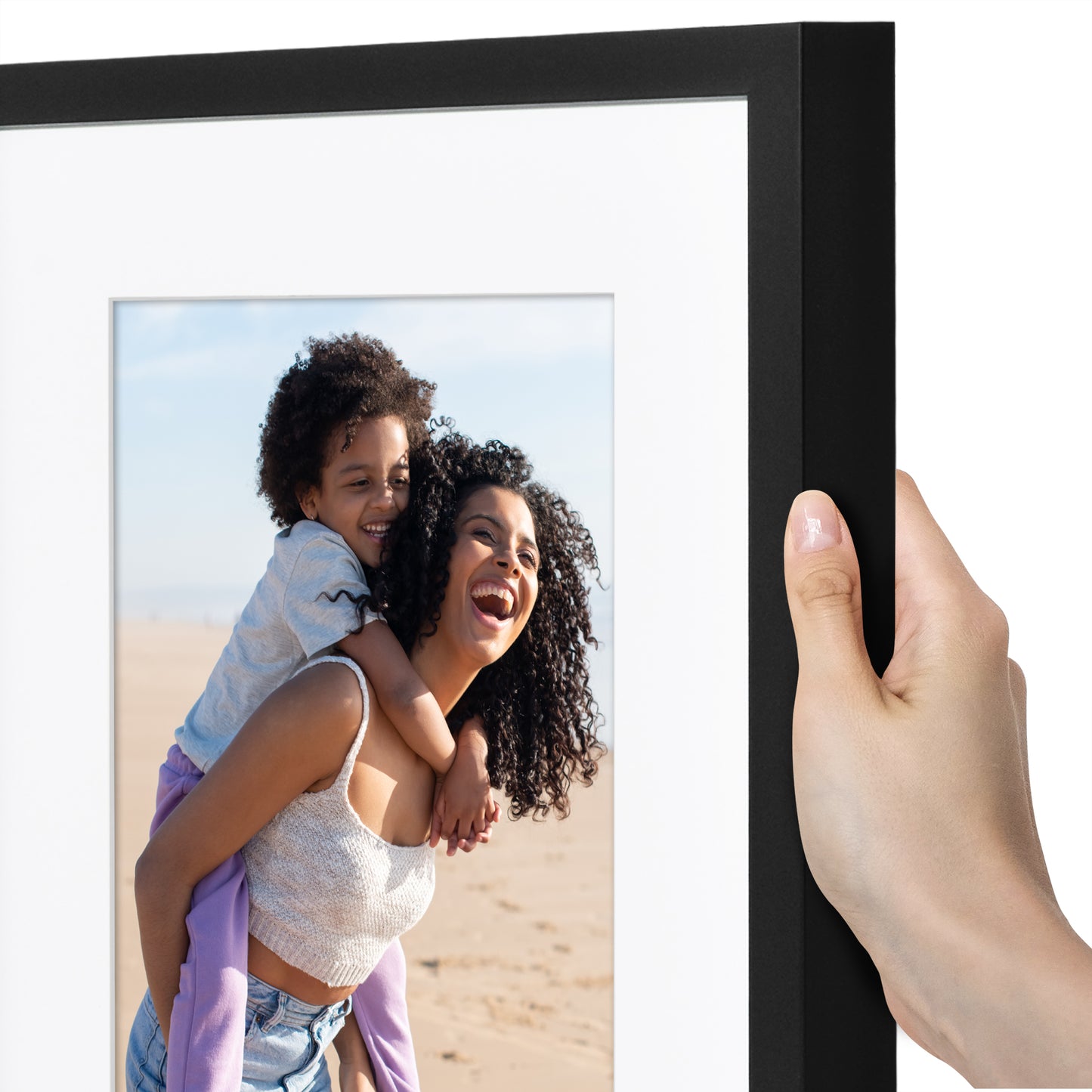 Picture Frame | Gallery Style | With Mat | Protective Glass | Wall Art Display
