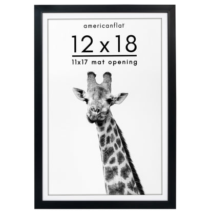 Picture Frame | Gallery Style | With Mat | Protective Glass | Wall Art Display