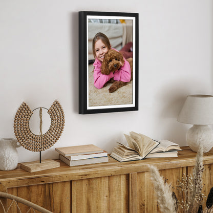 Picture Frame | Gallery Style | With Mat | Protective Glass | Wall Art Display