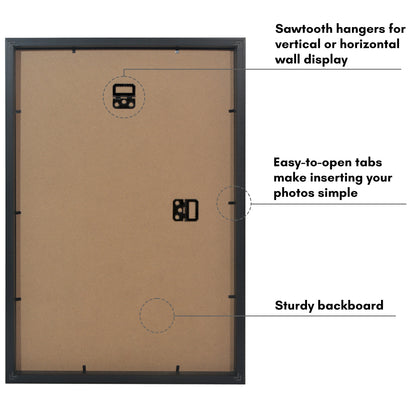 Picture Frame | Gallery Style | With Mat | Protective Glass | Wall Art Display