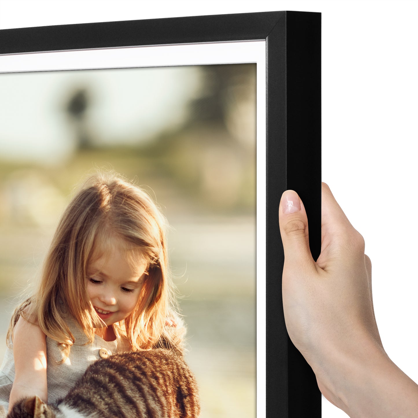 Picture Frame | Gallery Style | With Mat | Protective Glass | Wall Art Display