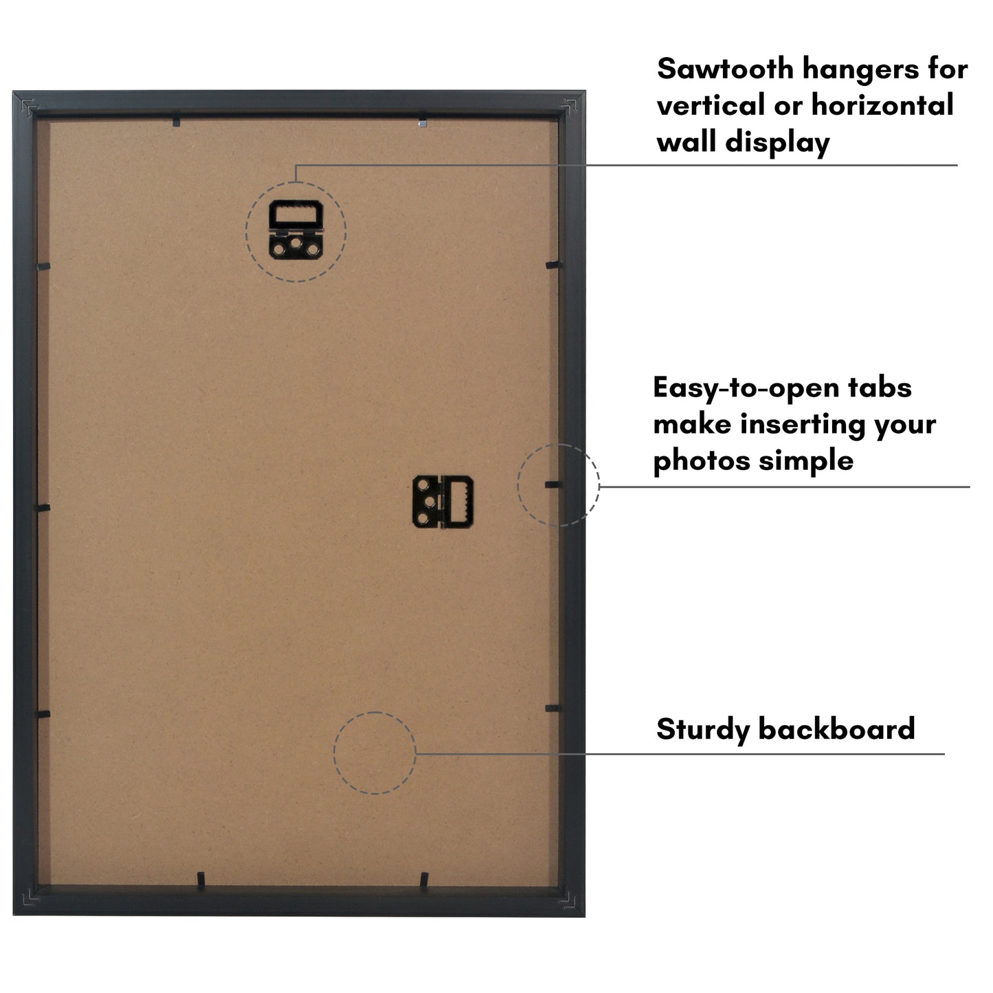 Picture Frame | Gallery Style | Secure Artwork and Photos | Wall Art Decor