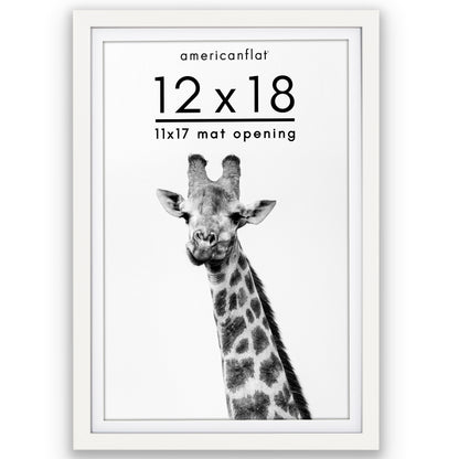 Picture Frame | Gallery Style | With Mat | Protective Glass | Wall Art Display