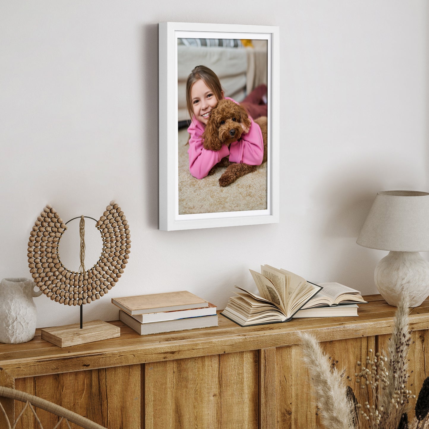 Picture Frame | Gallery Style | With Mat | Protective Glass | Wall Art Display