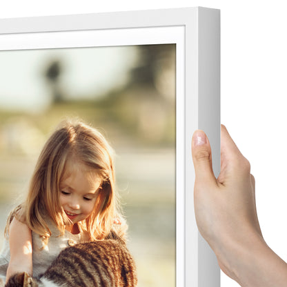 Picture Frame | Gallery Style | With Mat | Protective Glass | Wall Art Display