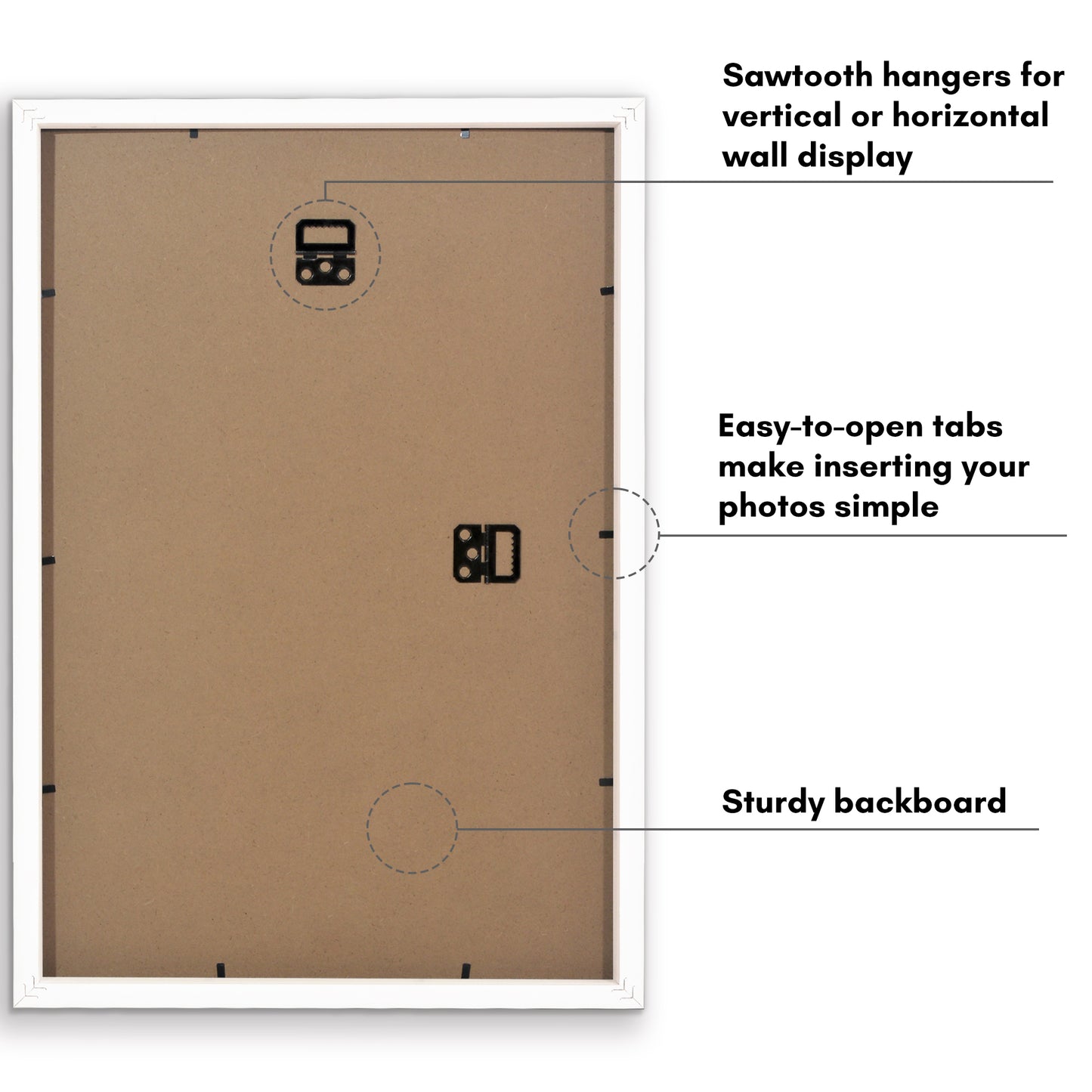 Picture Frame | Gallery Style | Secure Artwork and Photos | Wall Art Decor