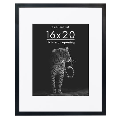 Picture Frame | Gallery Style | With Mat | Protective Glass | Wall Art Display
