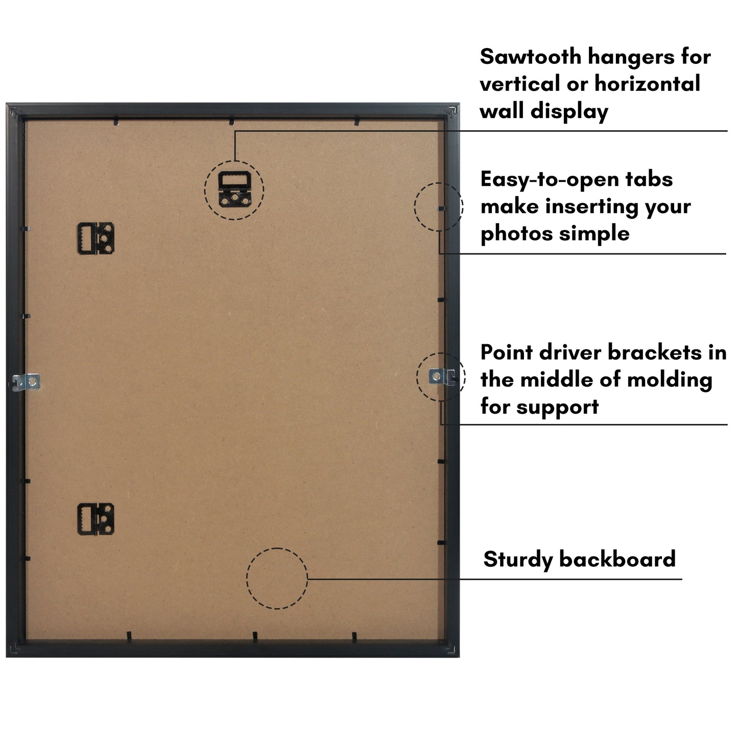 Picture Frame | Gallery Style | With Mat | Protective Glass | Wall Art Display